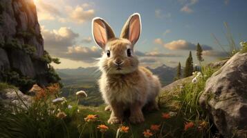 AI generated rabbit high quality image photo