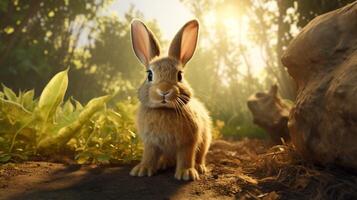 AI generated rabbit high quality image photo