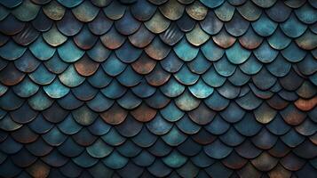 AI generated scales textures e-g- fish scales background high quality image photo