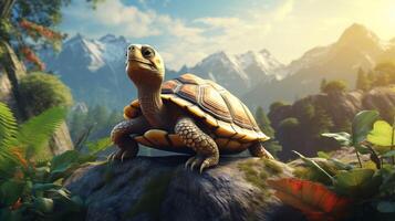 AI generated turtle high quality image photo