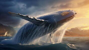 AI generated whale high quality image photo