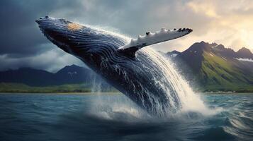 AI generated whale high quality image photo