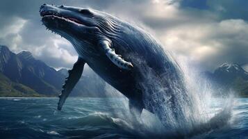 AI generated whale high quality image photo