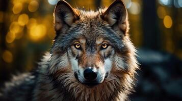 AI generated wolf high quality image photo