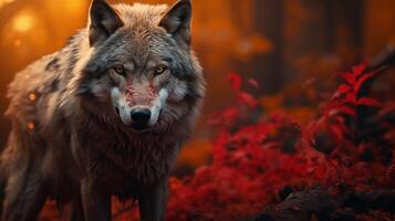 AI generated wolf high quality image photo