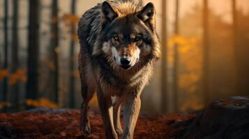 AI generated wolf high quality image photo