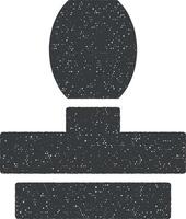 Ink pad vector icon illustration with stamp effect