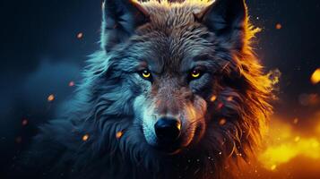 AI generated wolf high quality image photo