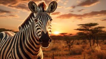 AI generated zebra high quality image photo