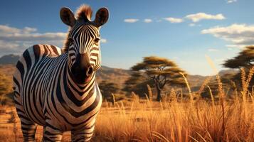 AI generated zebra high quality image photo