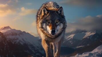 AI generated wolf high quality image photo