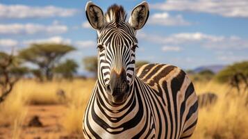 AI generated zebra high quality image photo