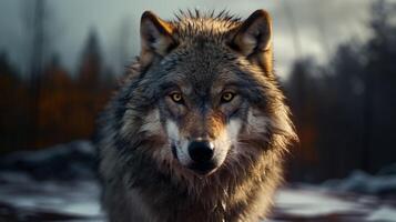 AI generated wolf high quality image photo