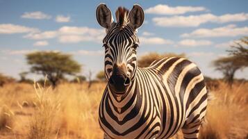 AI generated zebra high quality image photo