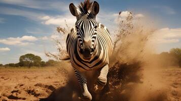 AI generated zebra high quality image photo