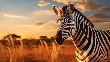 AI generated zebra high quality image photo