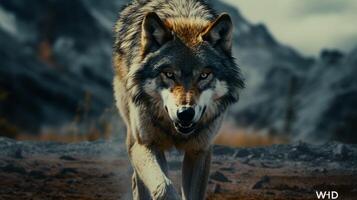 AI generated wolf high quality image photo