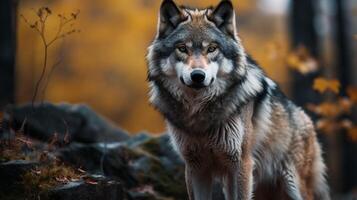 AI generated wolf high quality image photo