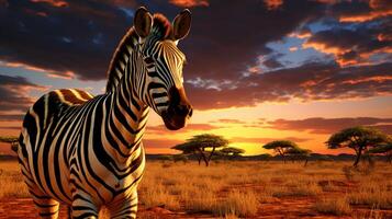 AI generated zebra high quality image photo