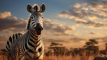 AI generated zebra high quality image photo