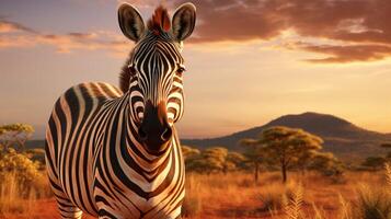 AI generated zebra high quality image photo