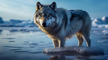 AI generated wolf high quality image photo