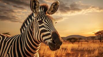 AI generated zebra high quality image photo