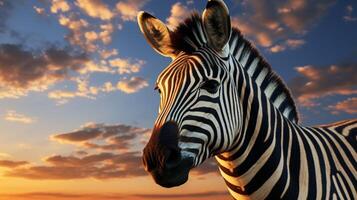 AI generated zebra high quality image photo