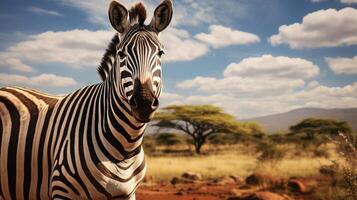 AI generated zebra high quality image photo