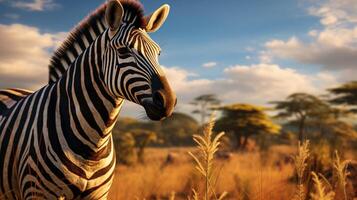 AI generated zebra high quality image photo