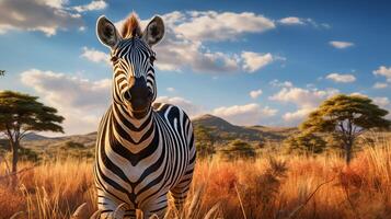 AI generated zebra high quality image photo