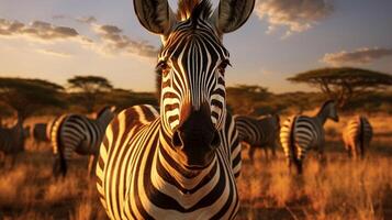 AI generated zebra high quality image photo