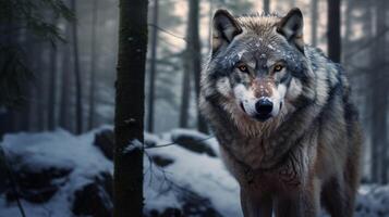 AI generated wolf high quality image photo