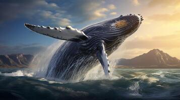 AI generated whale high quality image photo