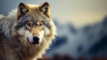 AI generated wolf high quality image photo