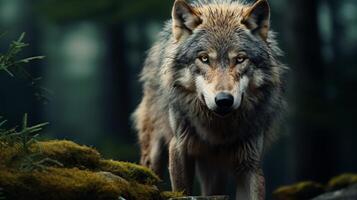 AI generated wolf high quality image photo