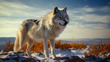 AI generated wolf high quality image photo