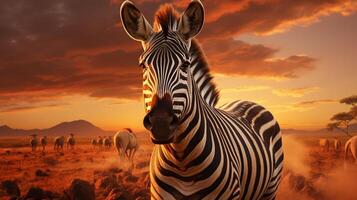 AI generated zebra high quality image photo