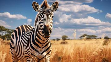 AI generated zebra high quality image photo