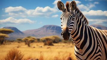 AI generated zebra high quality image photo