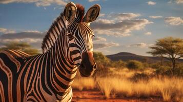 AI generated zebra high quality image photo