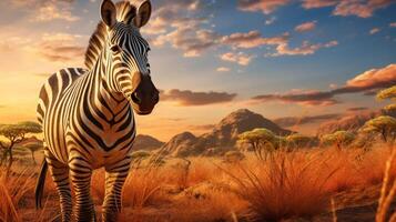 AI generated zebra high quality image photo