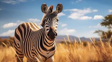 AI generated zebra high quality image photo