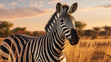 AI generated zebra high quality image photo