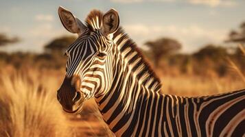 AI generated zebra high quality image photo