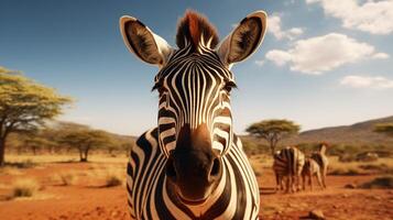 AI generated zebra high quality image photo