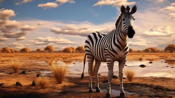 AI generated zebra high quality image photo