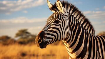 AI generated zebra high quality image photo