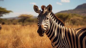 AI generated zebra high quality image photo