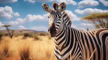 AI generated zebra high quality image photo